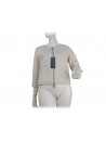 Woman jacket Jada model lined, leather nappa chanel, 3/4 sleeve