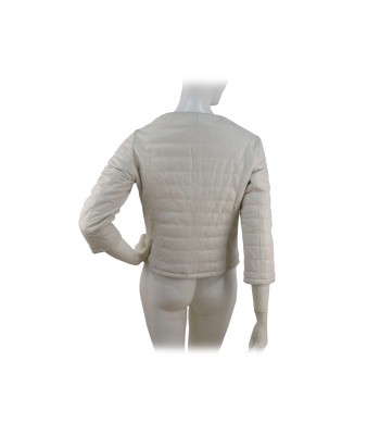 Woman jacket Jada model lined, leather nappa chanel, 3/4 sleeve 2