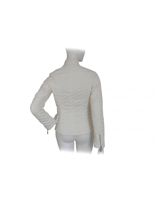 Quilted jacket woman zig zag stitching with pistagne