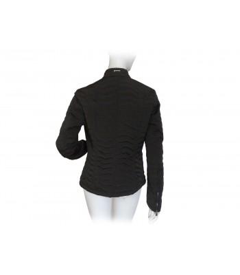 Quilted jacket woman zig zag stitching with pistagne 2