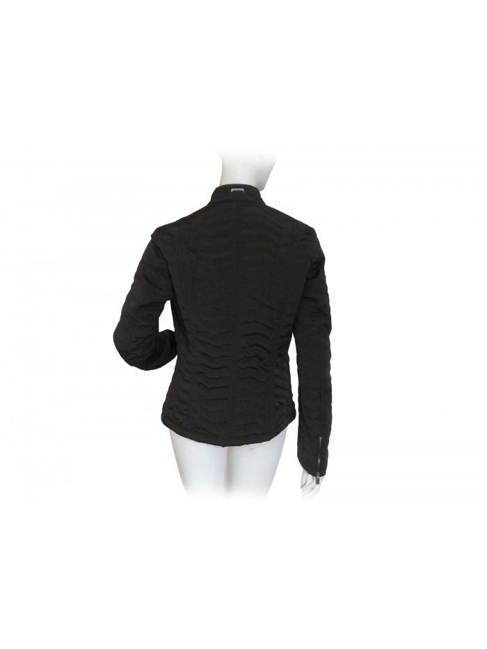 Quilted jacket woman zig zag stitching with pistagne