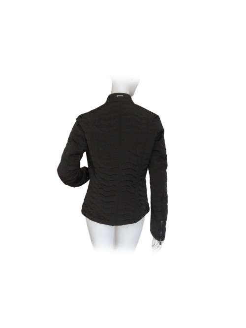Quilted jacket woman zig zag stitching with pistagne