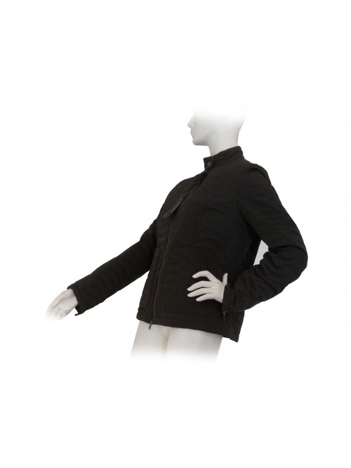 Quilted jacket woman zig zag stitching with pistagne