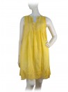 Sleeveless woman dress with chest buttons, wide fit