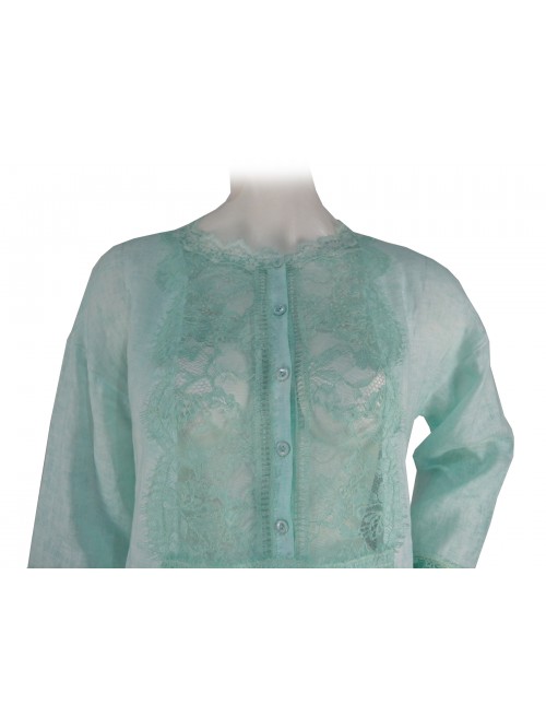 Vestito Donna manica lunga con bottoni petto, vestibilità larga