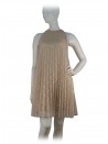 Woman dress American model neckline, throat lap with glitter