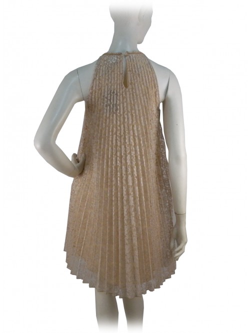 Woman dress American model neckline, throat lap with glitter