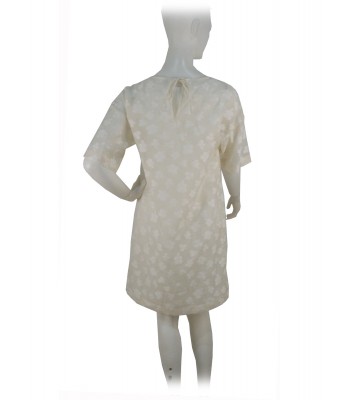 Vestito Donna mezza manica, fantasia con fiori 3D su tinta 2