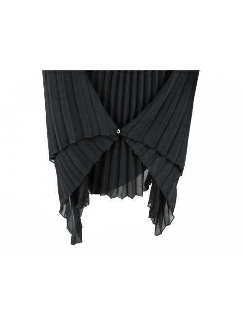 Vestito Donna elegante in plissè, con parte superiore in alcantara