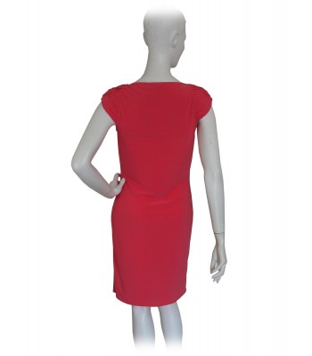 Vestito Donna in maglina con scollatura morbida, decoro 2