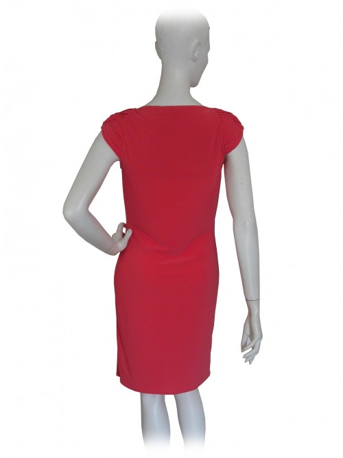 Vestito Donna in maglina con scollatura morbida, decoro