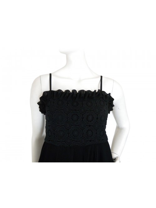 Vestito Donna con spallina e corpetto con balza plissettata.