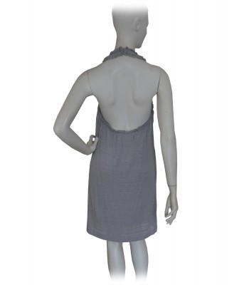 Vestito Donna spalla scoperta con decori pietre bianche e trasparenti. 2