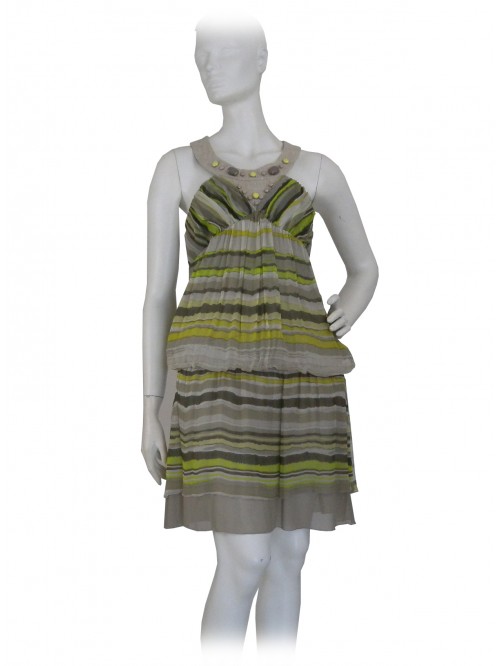 Vestito Donna scollo modello americano con inserti in pietre