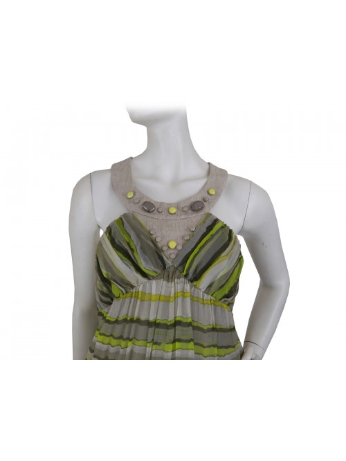 Vestito Donna scollo modello americano con inserti in pietre