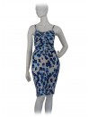 Woman dress with jersey braces, animalier fantasy