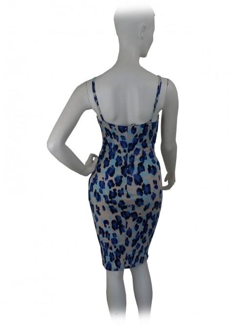 Vestito Donna con bretelle in maglina, fantasia animalier