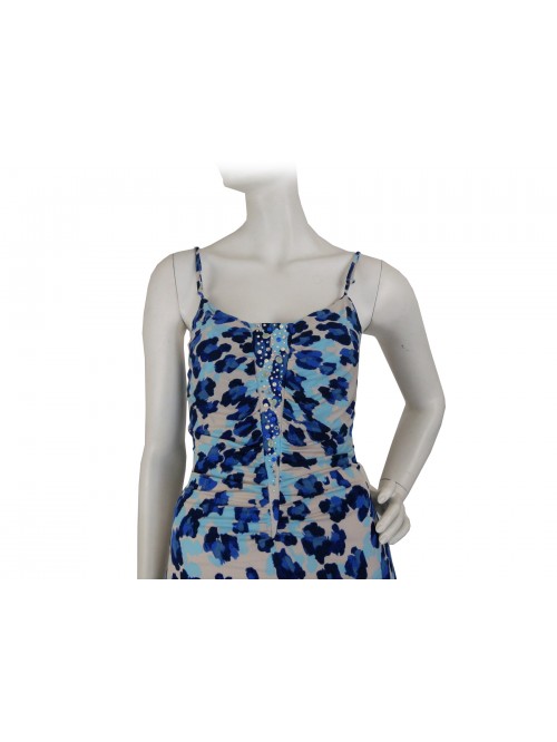 Vestito Donna con bretelle in maglina, fantasia animalier