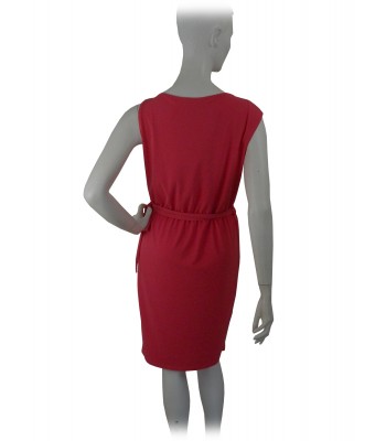 Dress woman sleeveless knit, stone inserts on the neck 2