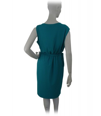 Dress woman sleeveless knit, stone inserts on the neck 2