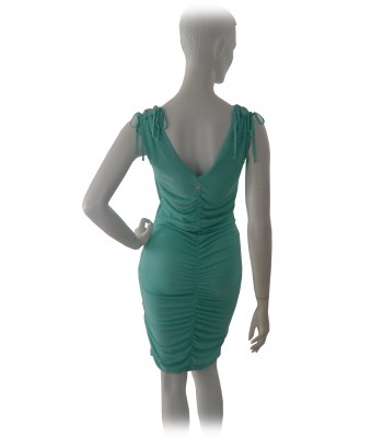 Woman dress in knit, soft collar with sequins on the shoulders 2