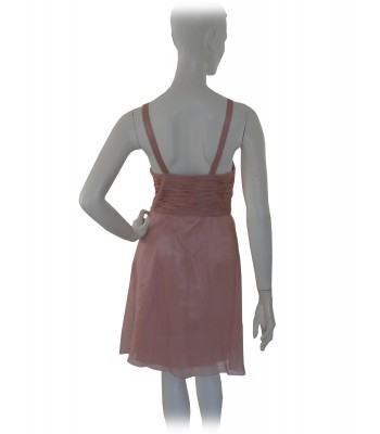 Elegant woman dress, straps with deep V-neckline 2