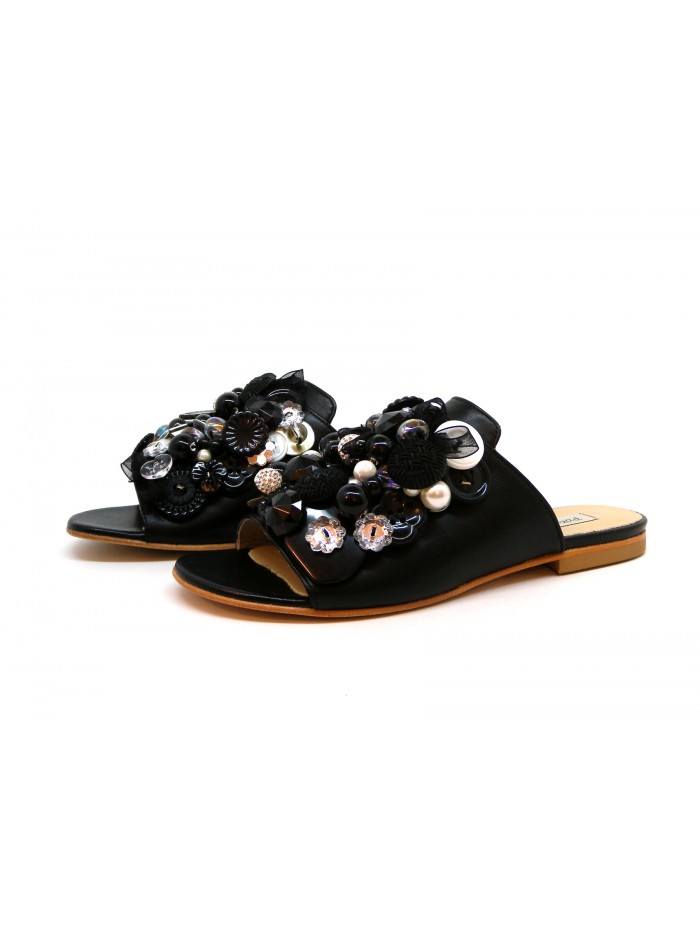 Woman Sandals Perseus Annalisa basso with stones beads and decorations Woman Sandals Perseus Annalisa basso with stones beads and decorations
