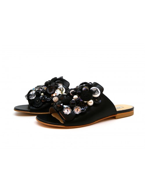 Woman Sandals Perseus Annalisa basso with stones beads and decorations Woman Sandals Perseus Annalisa basso with stones beads and decorations