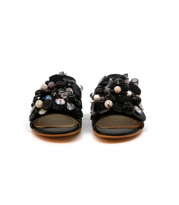 Woman Sandals Perseus Annalisa basso with stones beads and decorations 2
