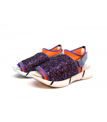 Elena Naki Women's Glitter Stretch Sandals
