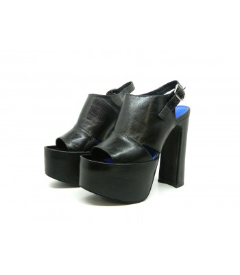 Jeffrey Campbell Women's Sandals Black Crinkle Calf