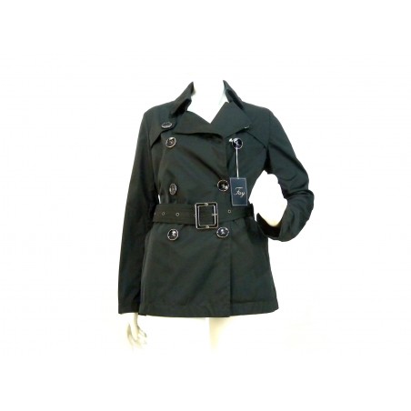 Giacca Donna Trench sfiancato doppio petto con bottoni larghi e