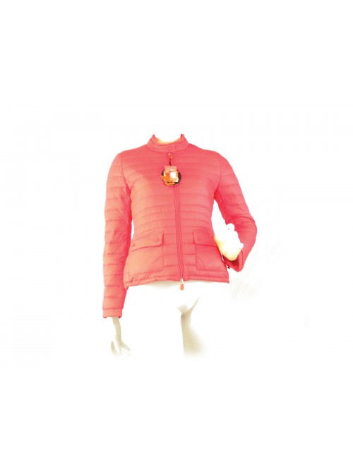 Giubbotto Donna piumino leggero sfiancato, giro collo con bottone Giubbotto Donna piumino leggero sfiancato, giro collo con bottone