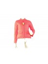 Woman down jacket lightweight jacket, round neck with button