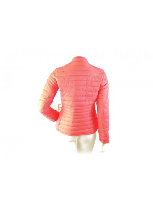 Woman down jacket lightweight jacket, round neck with button