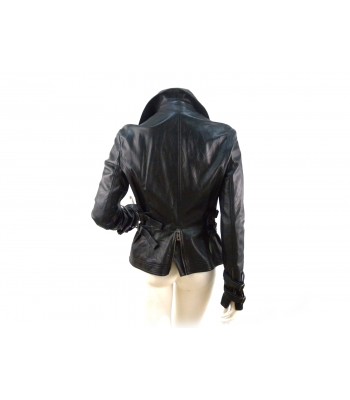 Asymmetrical women's jacket, neck with side zip closure 2