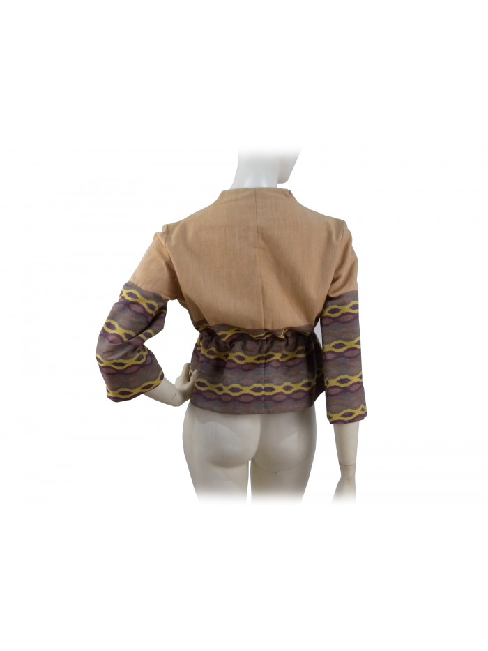 Woman chanel open model jacket with laces decoration