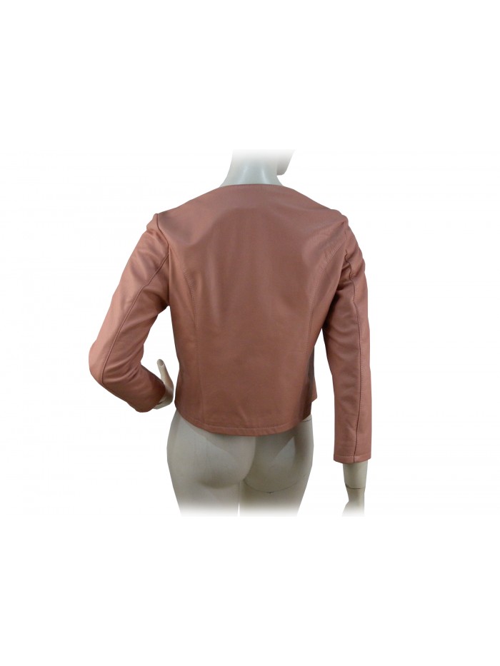 Giacca donna corta mod. Cinzia, collo chanel e manica 3/4