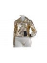 Woman jacket mod. Platinum, asymmetrical zip closure, 2 pockets