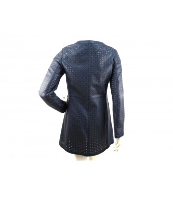 Woman braided jacket duster chanel 2 pockets central closure 2