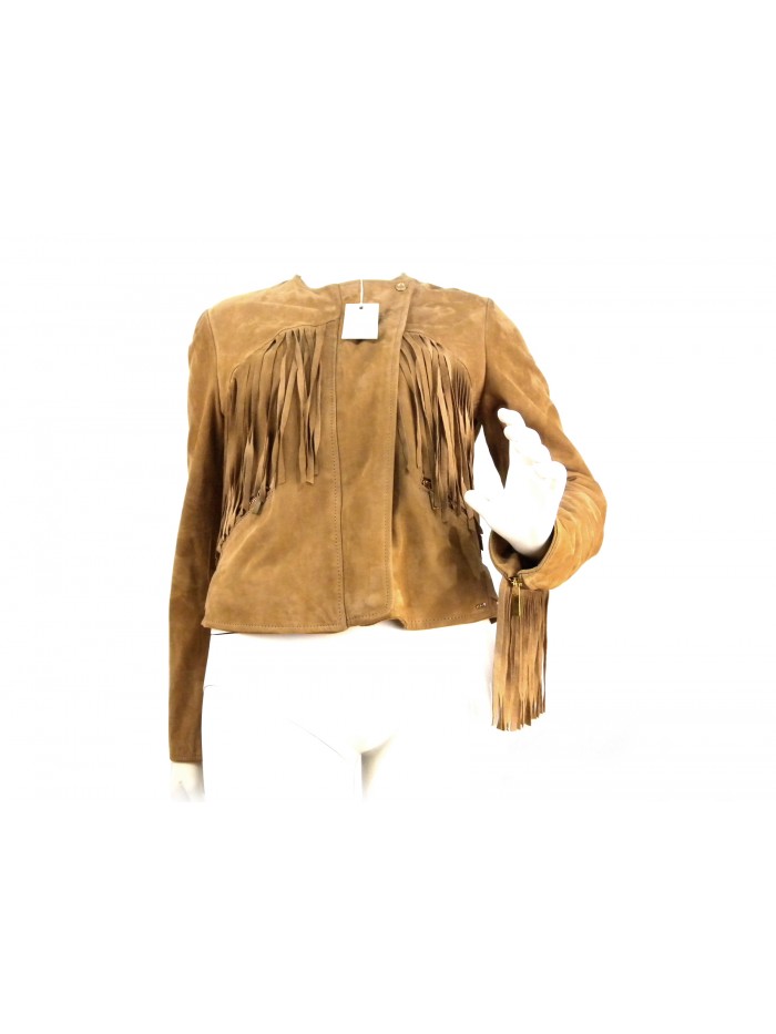 Woman jacket mod. Crulall paricollo reindeer with zip and buttons Woman jacket mod. Crulall paricollo reindeer with zip and buttons