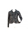 Men's flared women's jacket with a stitched belt