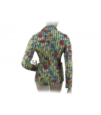 Giacca donna in maglina di cotone, taglio maschile con 2 tasche 2