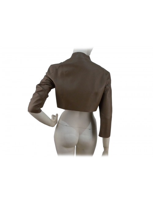 Giacca donna mod. Gentile corto chanel taglio biker, maniche 3/4