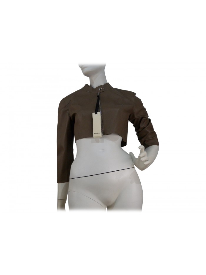 Woman jacket mod. Gentle short biker cut chanel, 3/4 sleeves Woman jacket mod. Gentle short biker cut chanel, 3/4 sleeves