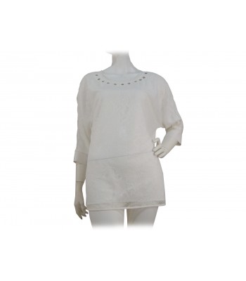 Pinko Bluse woman white lace