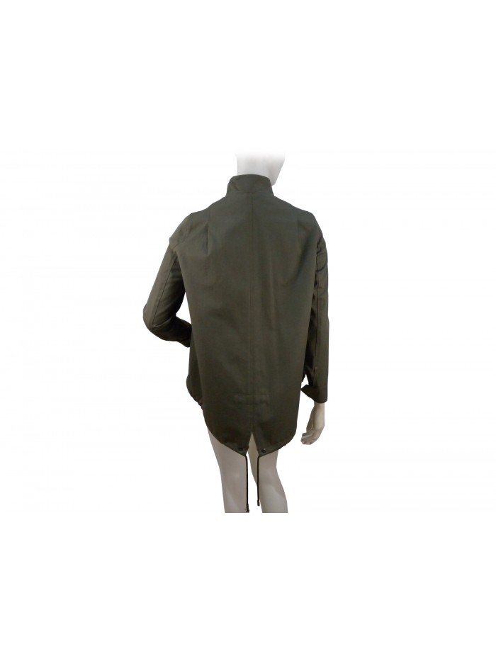 Carol single-breasted women's jacket with pistagne, zip closure with buttons