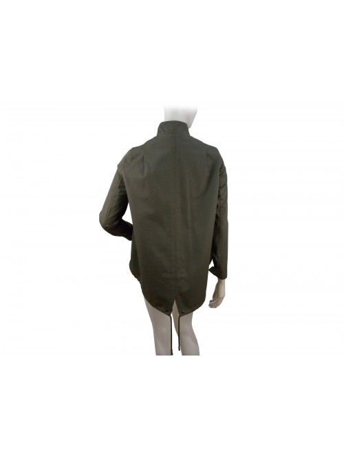 Carol single-breasted women's jacket with pistagne, zip closure with buttons