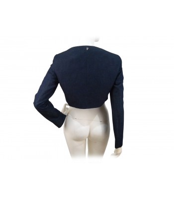 Giacca donna corto coprispalla, tessuto jeansato, chiusura 2