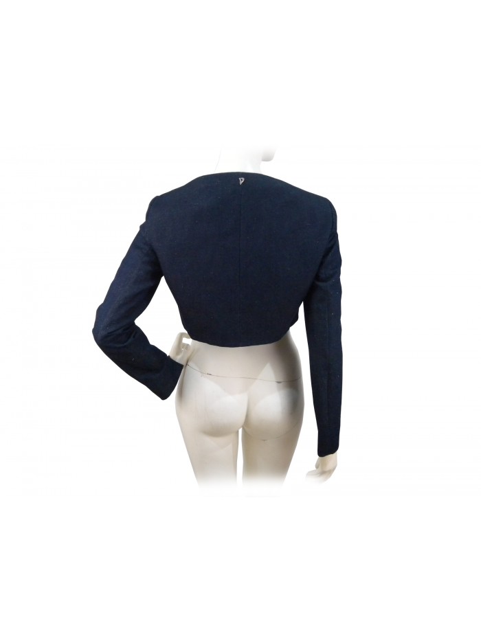 Short jacket for women, jacket, jeans, closure